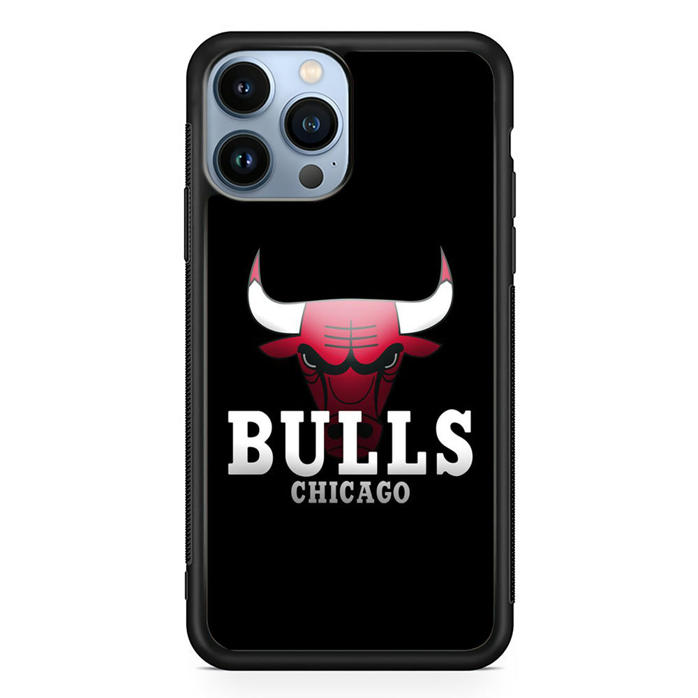 NBA Chicago Bulls Basketball 002 iPhone 13 Pro Case-Phone Case-Rubber Black (2D Case)-Altracase