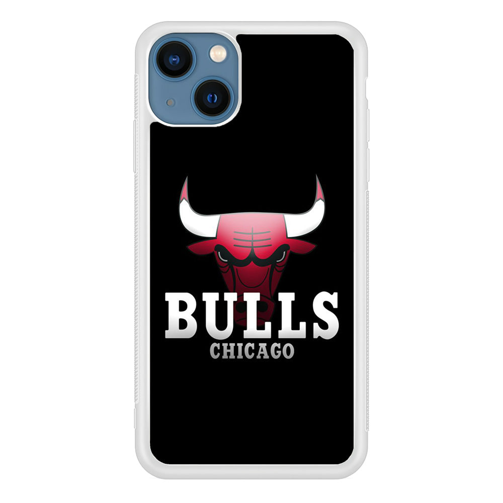 NBA Chicago Bulls Basketball 002 iPhone 13 Mini Case-Phone Case-Rubber White (2D Case)-Altracase