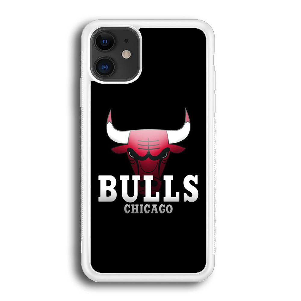 NBA Chicago Bulls Basketball 002 iPhone 12 Mini Case-Phone Case-Rubber White (2D Case)-Altracase