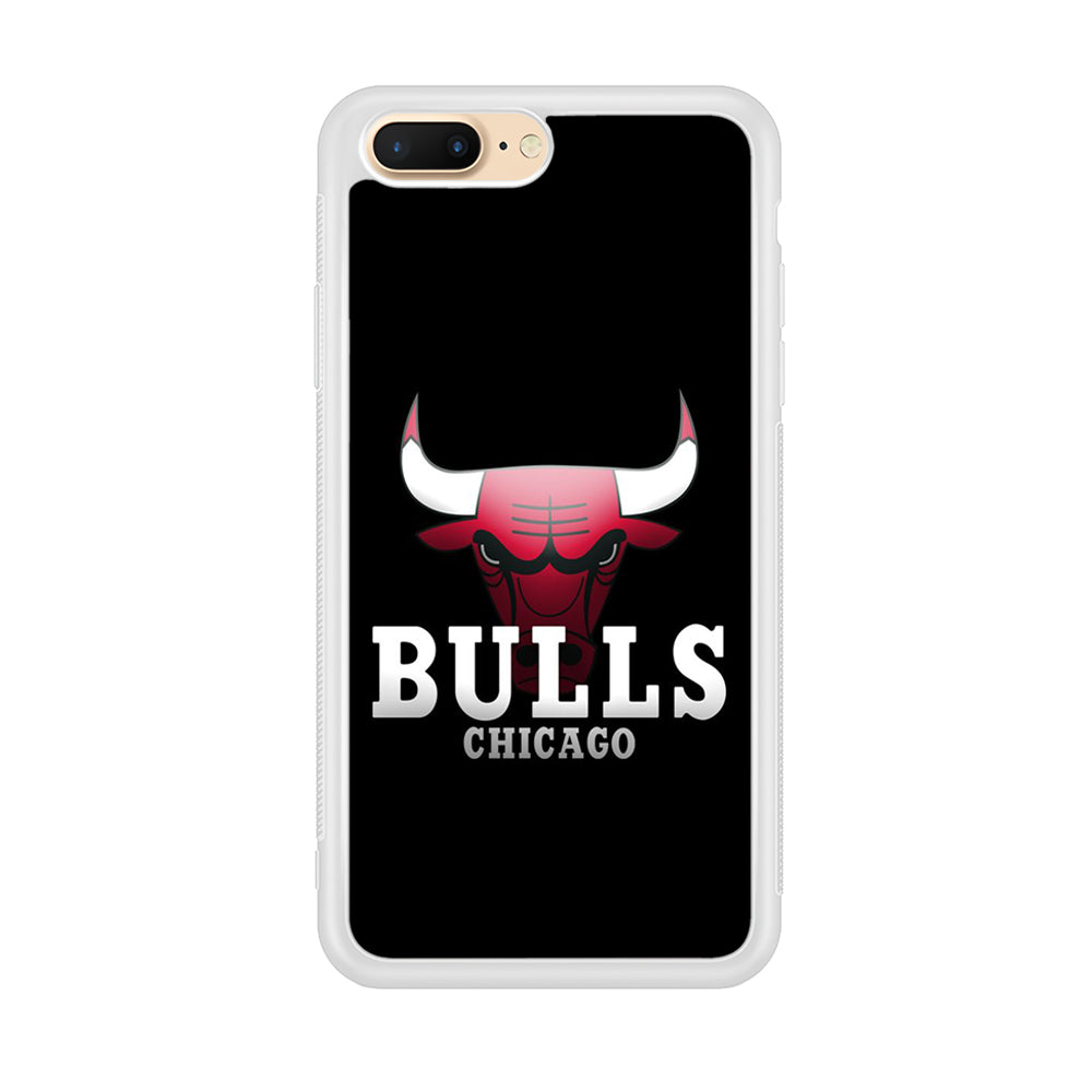 NBA Chicago Bulls Basketball 002 iPhone 8 Plus Case-Phone Case-Rubber White (2D Case)-Altracase