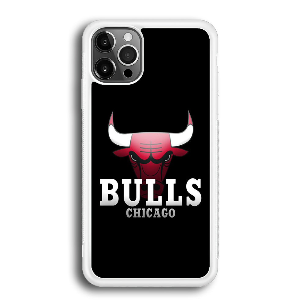 NBA Chicago Bulls Basketball 002 iPhone 12 Pro Max Case-Phone Case-Rubber White (2D Case)-Altracase