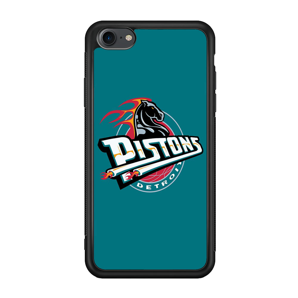 NBA Detroit Pistons Basketball 001 iPhone 7 Case-Phone Case-Rubber Black (2D Case)-Altracase