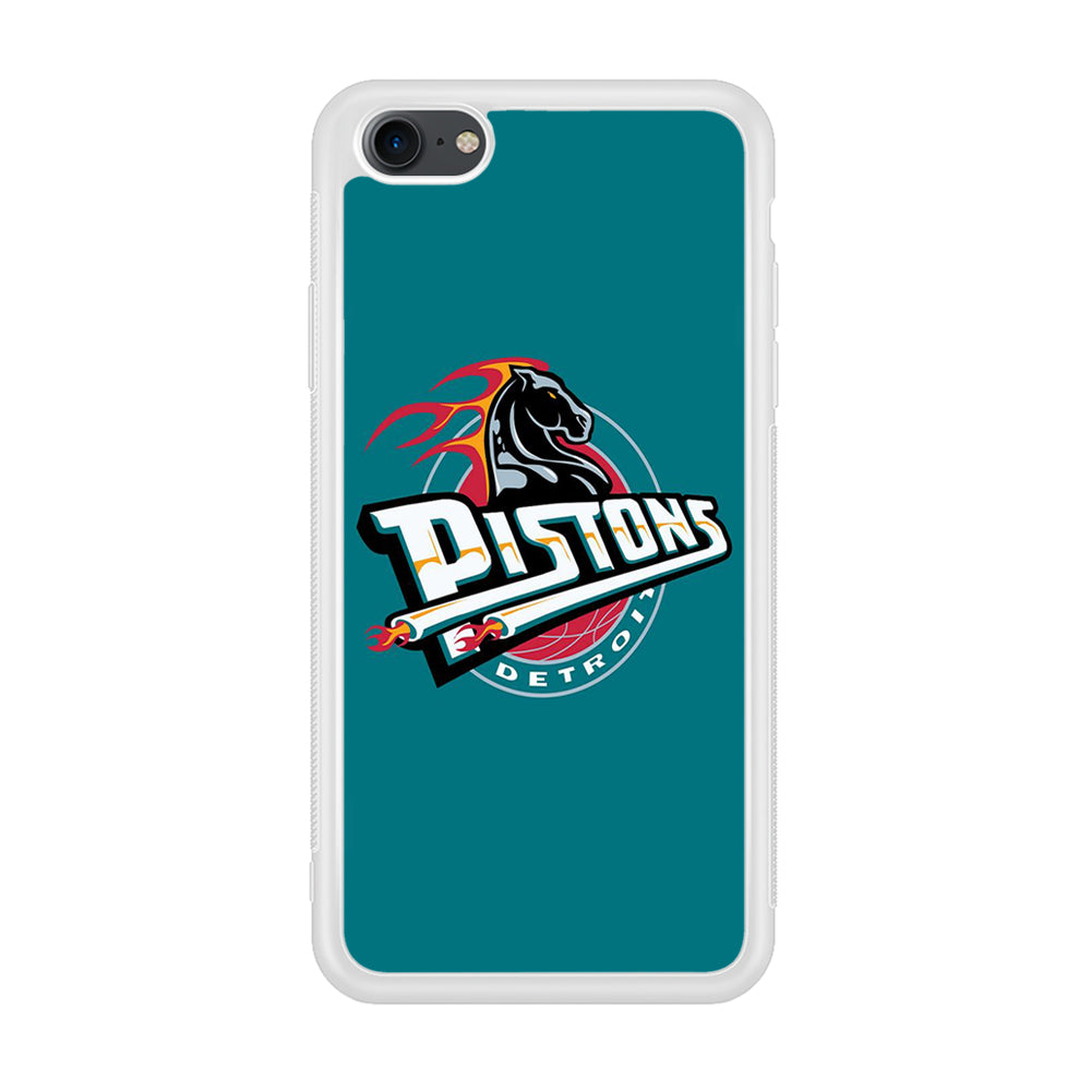 NBA Detroit Pistons Basketball 001 iPhone 7 Case-Phone Case-Rubber White (2D Case)-Altracase