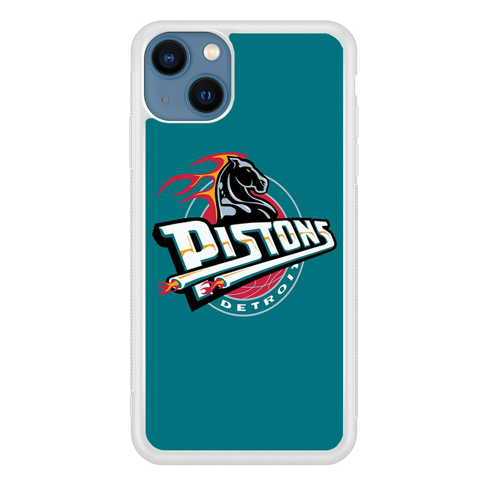 NBA Detroit Pistons Basketball 001 iPhone 13 Mini Case-Phone Case-Rubber White (2D Case)-Altracase