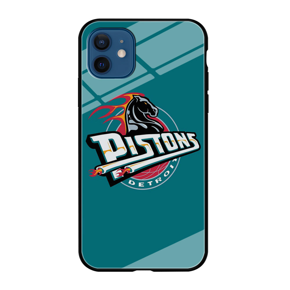 NBA Detroit Pistons Basketball 001 iPhone 12 Case-Phone Case-Tempered Glass Case-Altracase