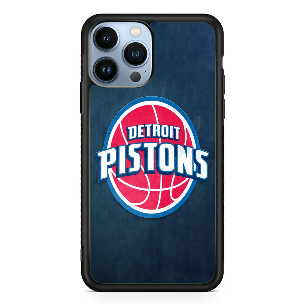 NBA Detroit Pistons Basketball 002 iPhone 13 Pro Case-Phone Case-Rubber Black (2D Case)-Altracase