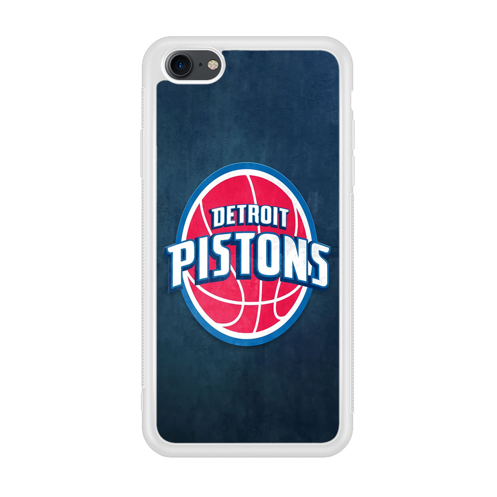 NBA Detroit Pistons Basketball 002 iPhone 7 Case-Phone Case-Rubber White (2D Case)-Altracase