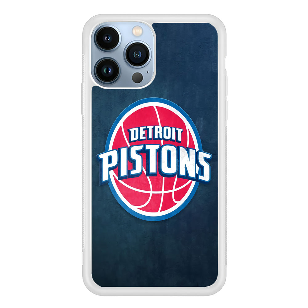 NBA Detroit Pistons Basketball 002 iPhone 13 Pro Case-Phone Case-Rubber White (2D Case)-Altracase