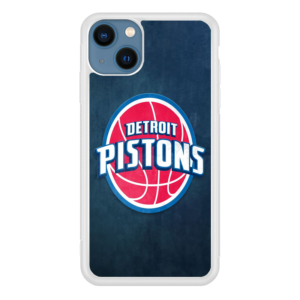NBA Detroit Pistons Basketball 002 iPhone 13 Mini Case-Phone Case-Rubber White (2D Case)-Altracase