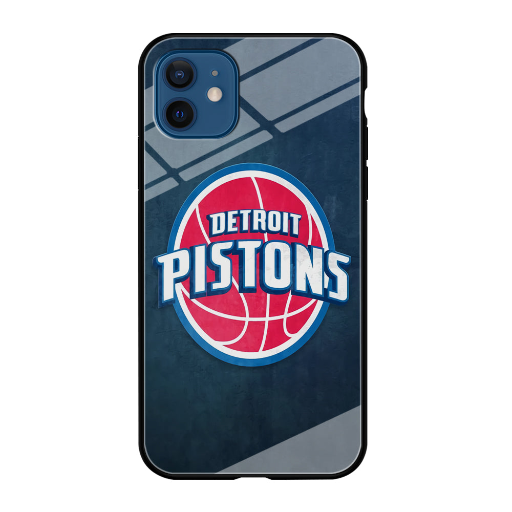 NBA Detroit Pistons Basketball 002 iPhone 12 Case-Phone Case-Tempered Glass Case-Altracase