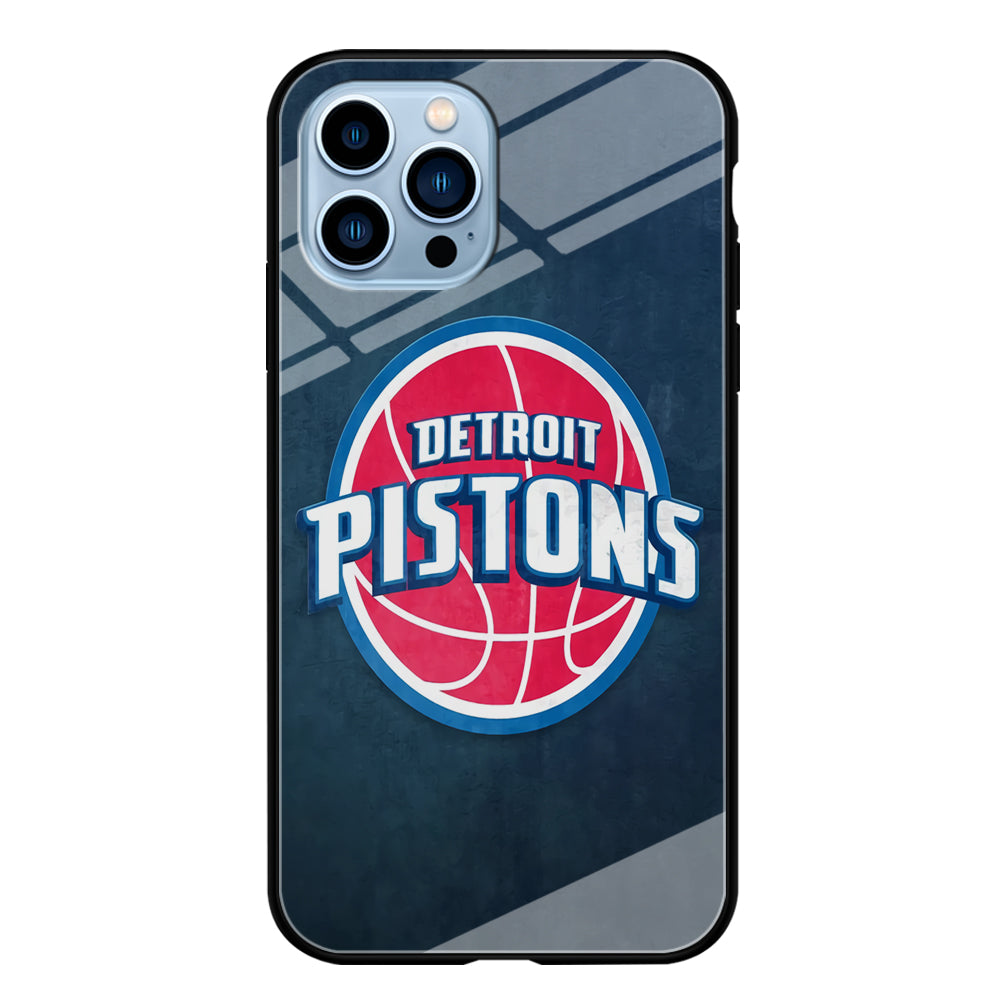 NBA Detroit Pistons Basketball 002 iPhone 13 Pro Max Case-Phone Case-Tempered Glass Case-Altracase