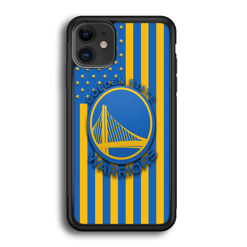 NBA Golden State Warriors Basketball 001 iPhone 12 Case-Phone Case-Rubber Black (2D Case)-Altracase
