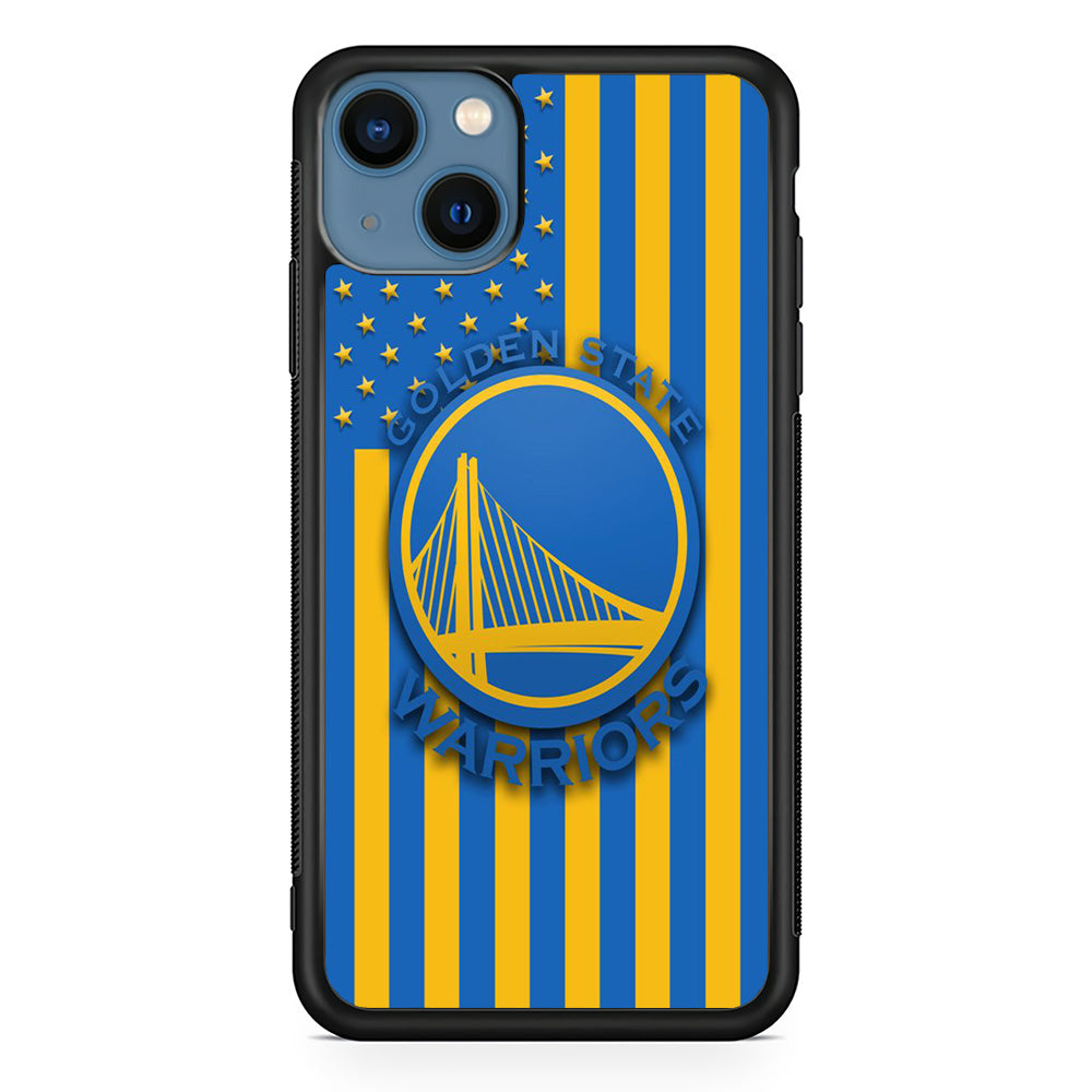 NBA Golden State Warriors Basketball 001 iPhone 13 Mini Case-Phone Case-Rubber Black (2D Case)-Altracase
