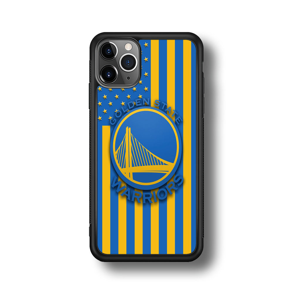 NBA Golden State Warriors Basketball 001 iPhone 11 Pro Max Case-Phone Case-Rubber Black (2D Case)-Altracase