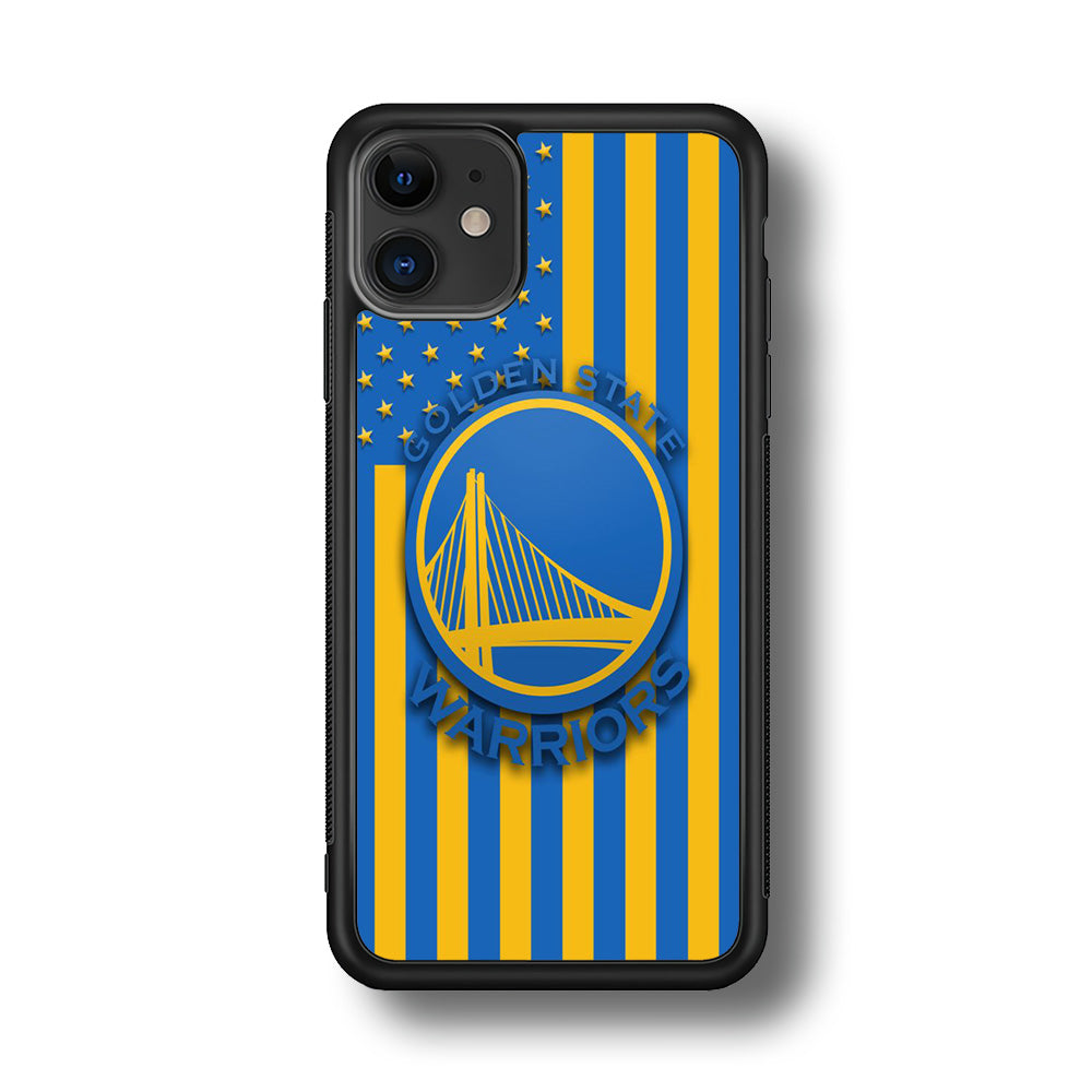 NBA Golden State Warriors Basketball 001 iPhone 11 Case-Phone Case-Rubber Black (2D Case)-Altracase