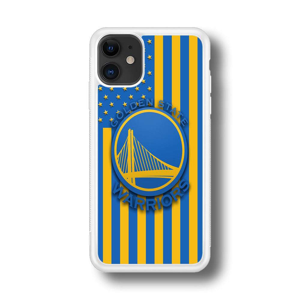 NBA Golden State Warriors Basketball 001 iPhone 11 Case-Phone Case-Rubber White (2D Case)-Altracase