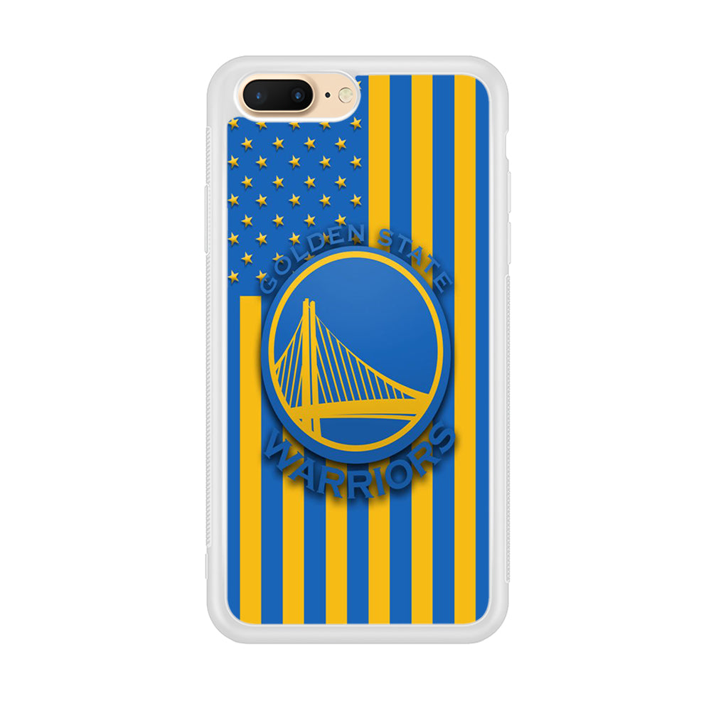 NBA Golden State Warriors Basketball 001 iPhone 8 Plus Case-Phone Case-Rubber White (2D Case)-Altracase