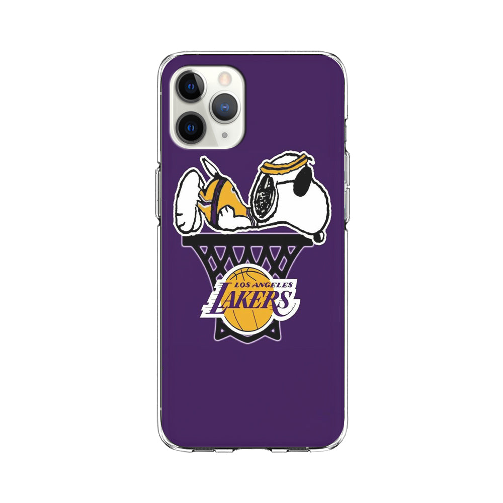 NBA Lakers Snoopy Basketball iPhone 11 Pro Max Case-Phone Case-Clear Soft Case-Altracase
