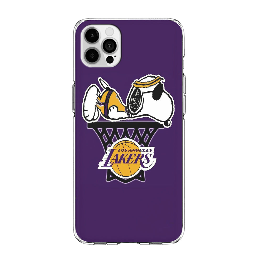 NBA Lakers Snoopy Basketball iPhone 13 Pro Max Case-Phone Case-Clear Soft Case-Altracase