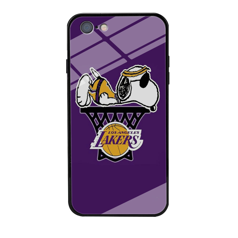 NBA Lakers Snoopy Basketball iPhone 6 | 6s Case-Phone Case-Tempered Glass Case-Altracase