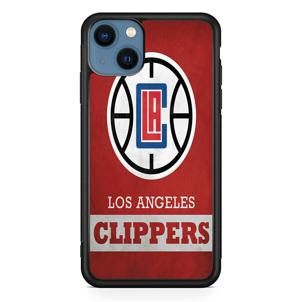 NBA Los Angeles Clippers Basketball 001 iPhone 13 Mini Case-Phone Case-Rubber Black (2D Case)-Altracase