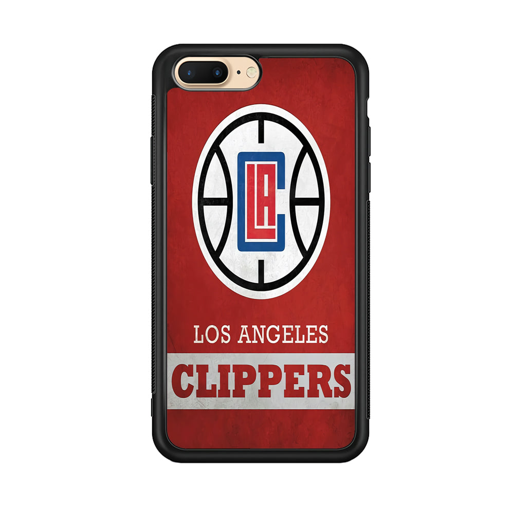 NBA Los Angeles Clippers Basketball 001 iPhone 8 Plus Case-Phone Case-Rubber Black (2D Case)-Altracase
