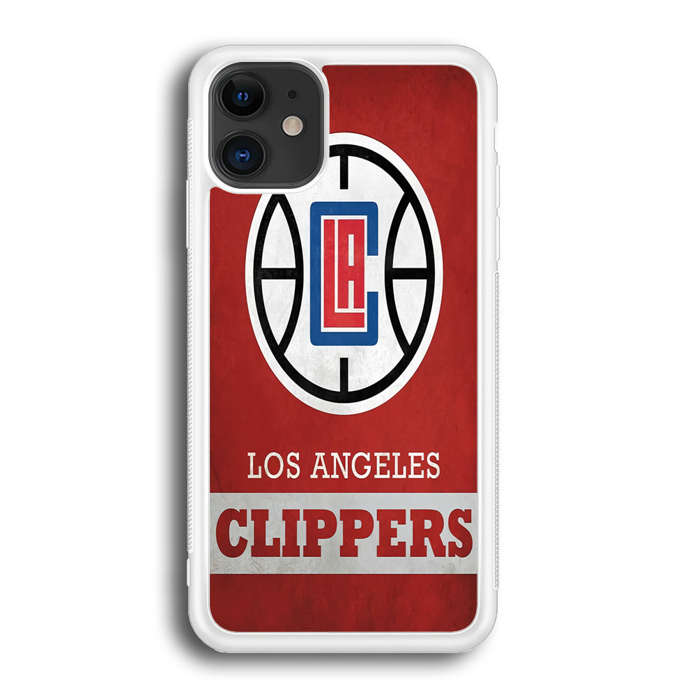NBA Los Angeles Clippers Basketball 001 iPhone 12 Case-Phone Case-Rubber White (2D Case)-Altracase
