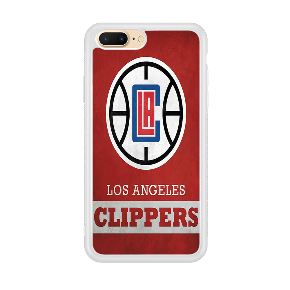 NBA Los Angeles Clippers Basketball 001 iPhone 8 Plus Case-Phone Case-Rubber White (2D Case)-Altracase