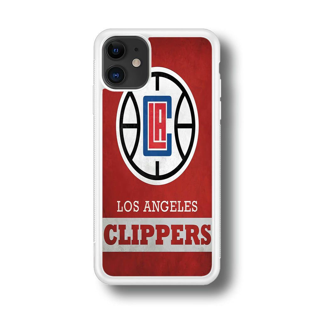 NBA Los Angeles Clippers Basketball 001 iPhone 11 Case-Phone Case-Rubber White (2D Case)-Altracase