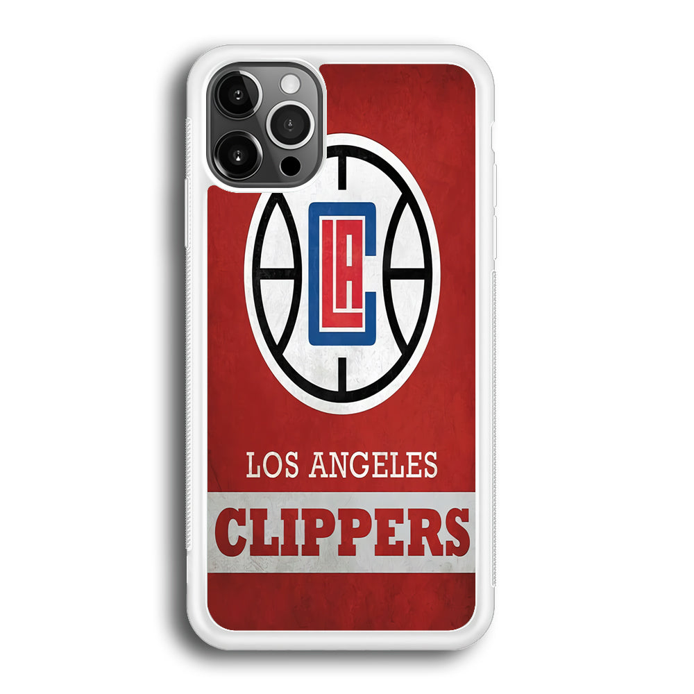 NBA Los Angeles Clippers Basketball 001 iPhone 12 Pro Max Case-Phone Case-Rubber White (2D Case)-Altracase