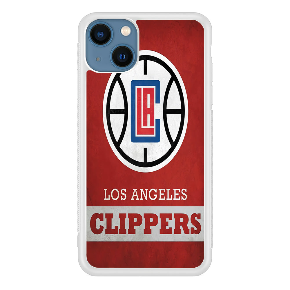 NBA Los Angeles Clippers Basketball 001 iPhone 13 Mini Case-Phone Case-Rubber White (2D Case)-Altracase