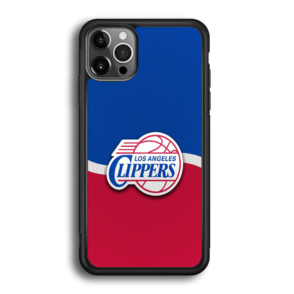 NBA Los Angeles Clippers Basketball 002 iPhone 12 Pro Max Case-Phone Case-Rubber Black (2D Case)-Altracase