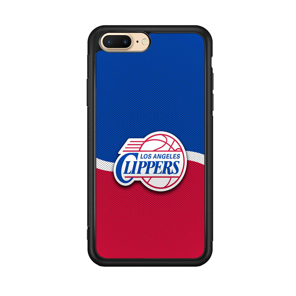 NBA Los Angeles Clippers Basketball 002 iPhone 8 Plus Case-Phone Case-Rubber Black (2D Case)-Altracase