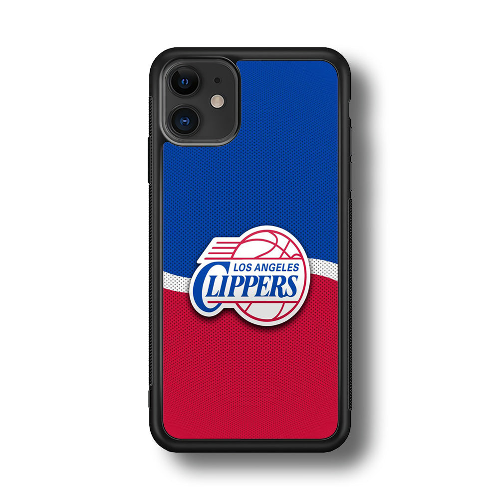 NBA Los Angeles Clippers Basketball 002 iPhone 11 Case-Phone Case-Rubber Black (2D Case)-Altracase