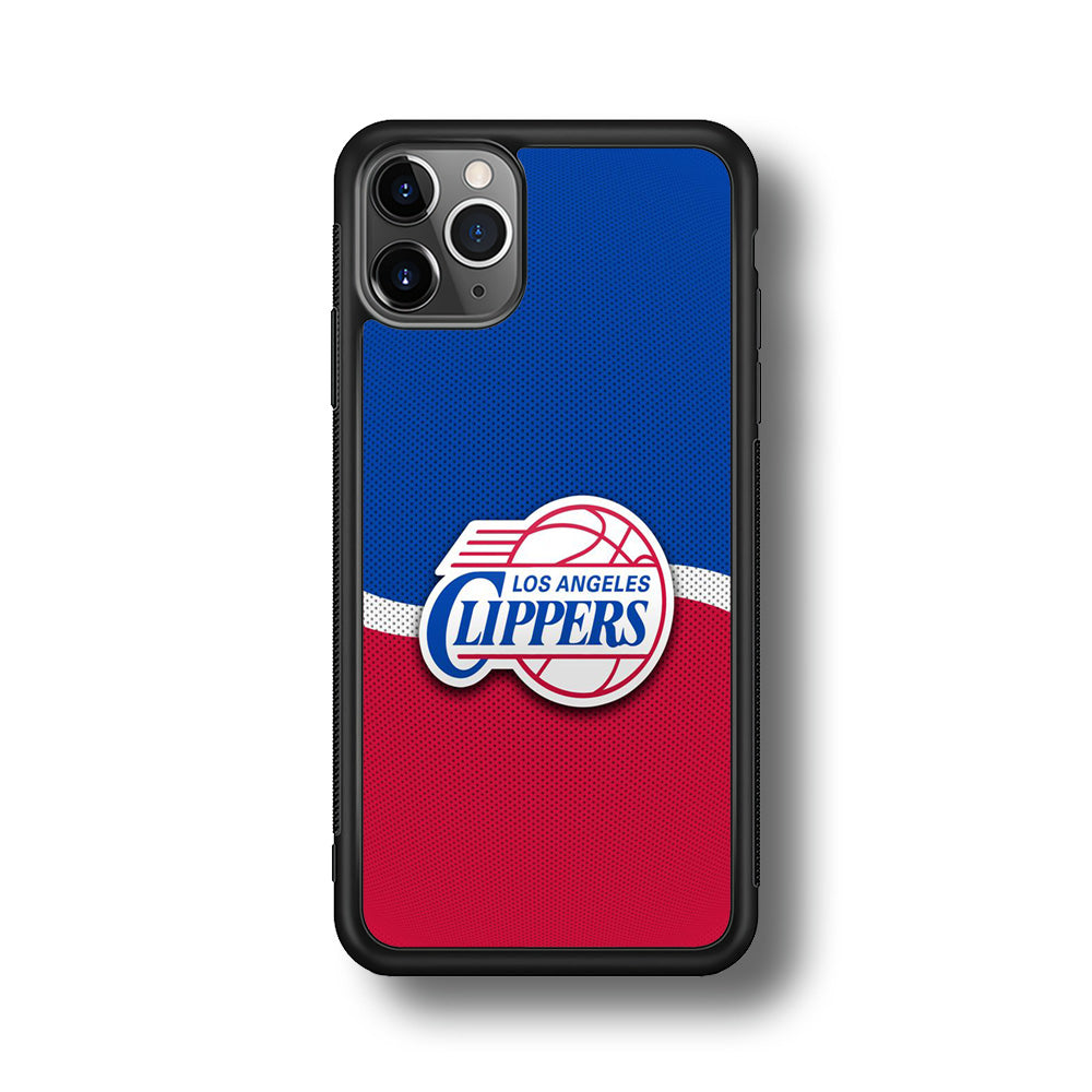 NBA Los Angeles Clippers Basketball 002 iPhone 11 Pro Max Case-Phone Case-Rubber Black (2D Case)-Altracase