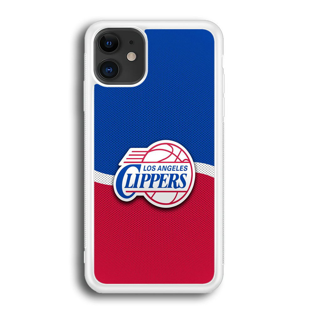 NBA Los Angeles Clippers Basketball 002 iPhone 12 Case-Phone Case-Rubber White (2D Case)-Altracase