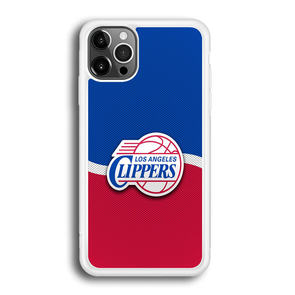 NBA Los Angeles Clippers Basketball 002 iPhone 12 Pro Max Case-Phone Case-Rubber White (2D Case)-Altracase