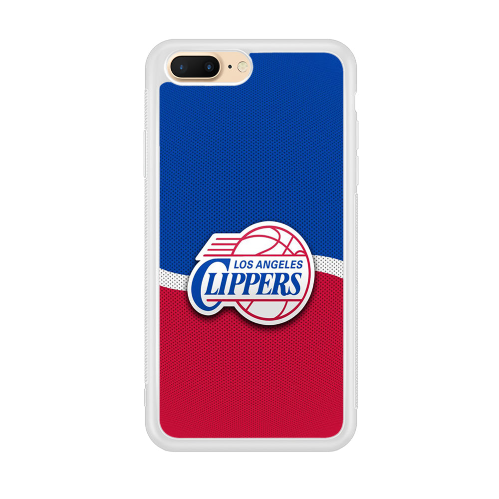 NBA Los Angeles Clippers Basketball 002 iPhone 8 Plus Case-Phone Case-Rubber White (2D Case)-Altracase