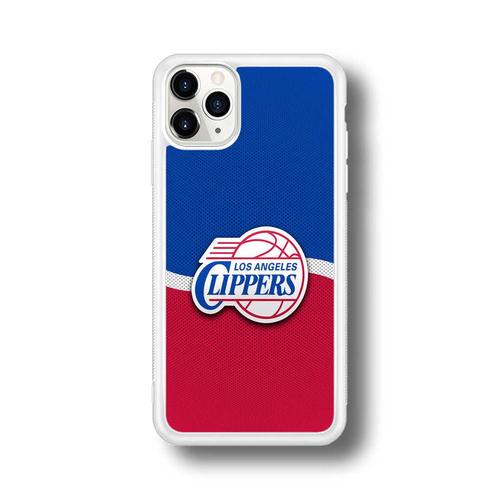 NBA Los Angeles Clippers Basketball 002 iPhone 11 Pro Max Case-Phone Case-Rubber White (2D Case)-Altracase