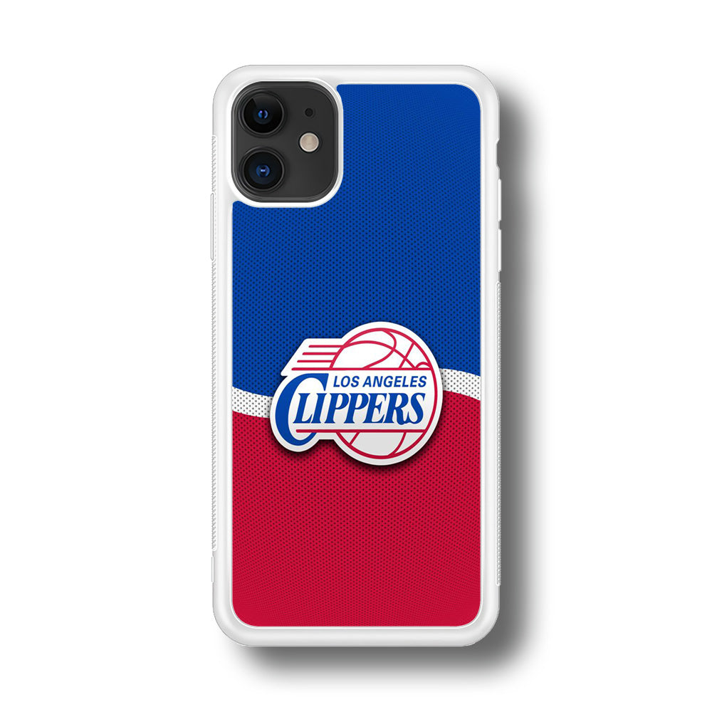 NBA Los Angeles Clippers Basketball 002 iPhone 11 Case-Phone Case-Rubber White (2D Case)-Altracase