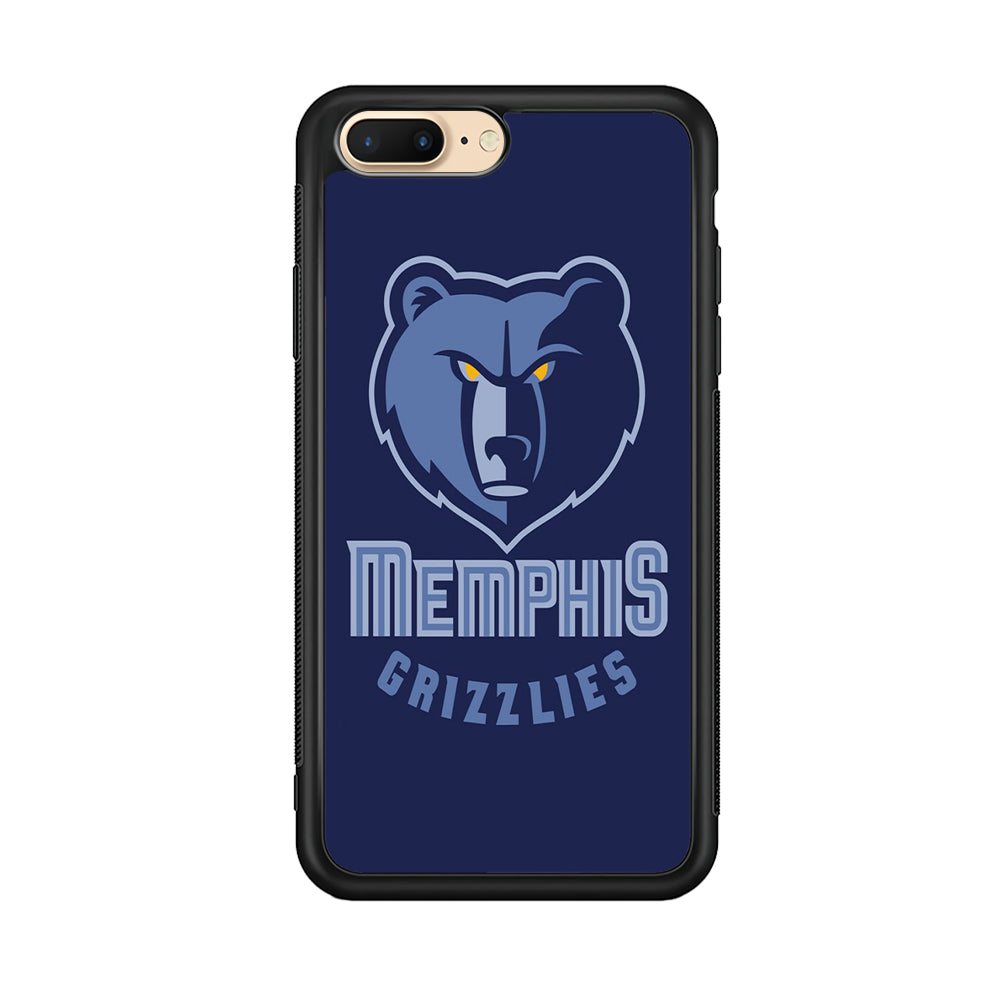 NBA Memphis Grizzlies Basketball 001 iPhone 8 Plus Case-Phone Case-Rubber Black (2D Case)-Altracase