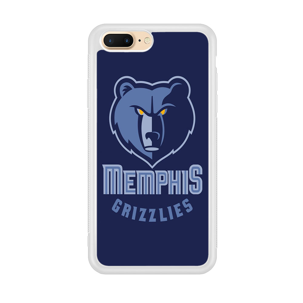 NBA Memphis Grizzlies Basketball 001 iPhone 8 Plus Case-Phone Case-Rubber White (2D Case)-Altracase