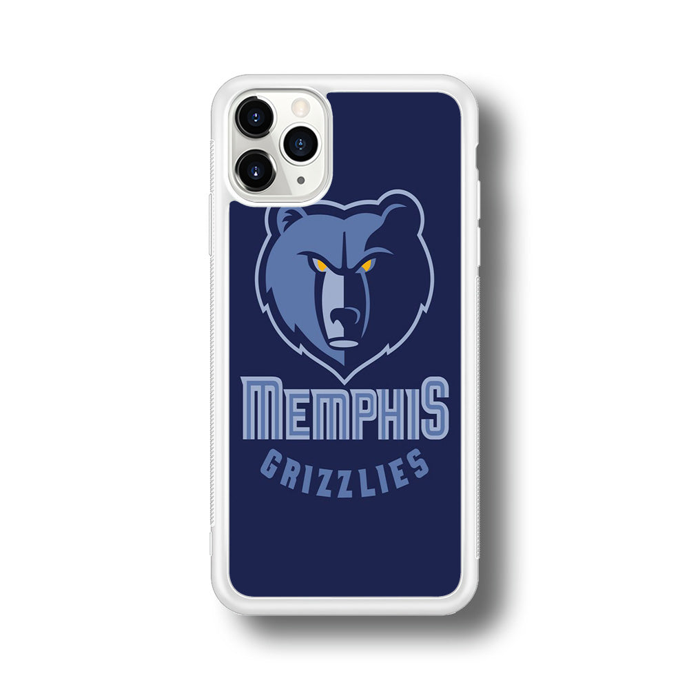NBA Memphis Grizzlies Basketball 001 iPhone 11 Pro Max Case-Phone Case-Rubber White (2D Case)-Altracase