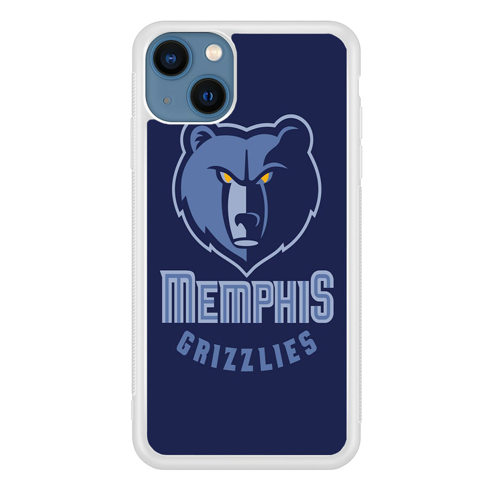 NBA Memphis Grizzlies Basketball 001 iPhone 15 Case-Phone Case-Rubber White (2D Case)-Altracase
