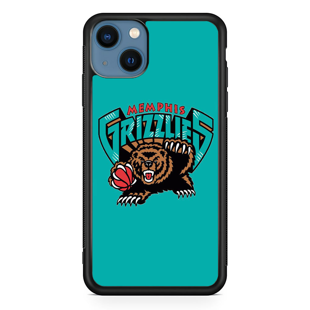 NBA Memphis Grizzlies Basketball 002 iPhone 13 Mini Case-Phone Case-Rubber Black (2D Case)-Altracase