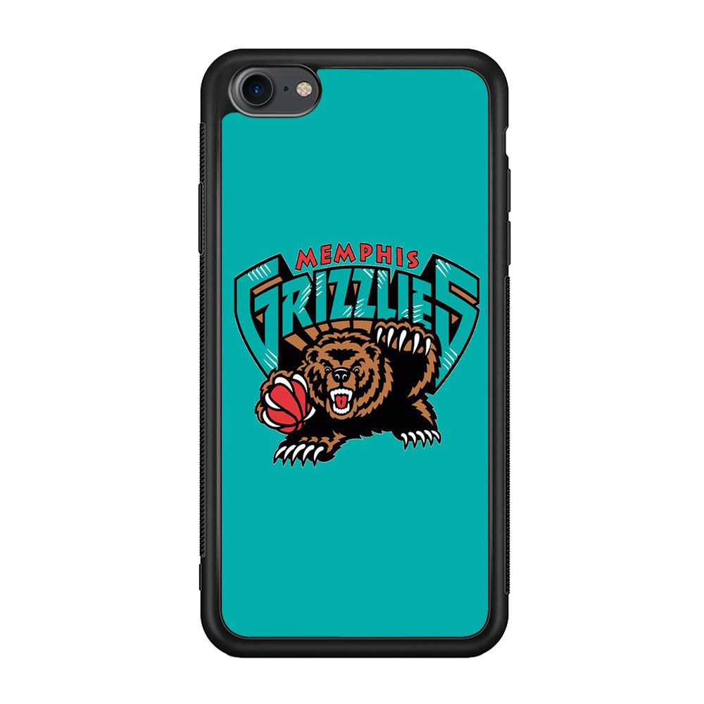 NBA Memphis Grizzlies Basketball 002 iPhone 7 Case-Phone Case-Rubber Black (2D Case)-Altracase