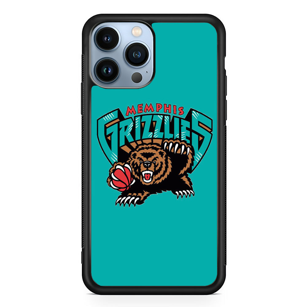 NBA Memphis Grizzlies Basketball 002 iPhone 13 Pro Case-Phone Case-Rubber Black (2D Case)-Altracase