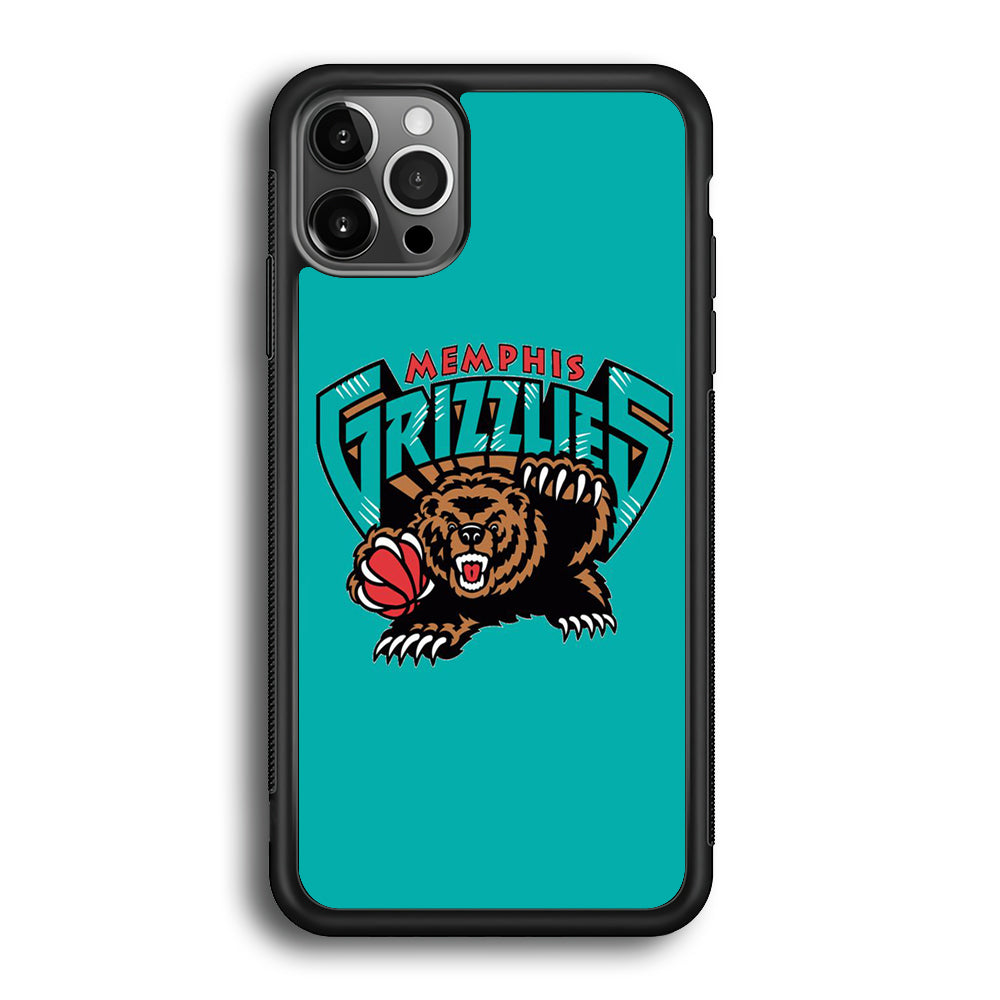 NBA Memphis Grizzlies Basketball 002 iPhone 12 Pro Max Case-Phone Case-Rubber Black (2D Case)-Altracase