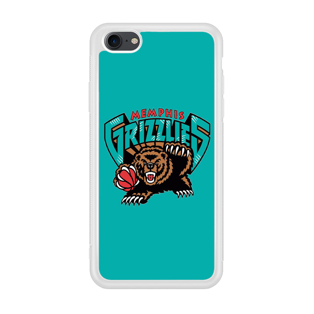 NBA Memphis Grizzlies Basketball 002 iPhone 7 Case-Phone Case-Rubber White (2D Case)-Altracase