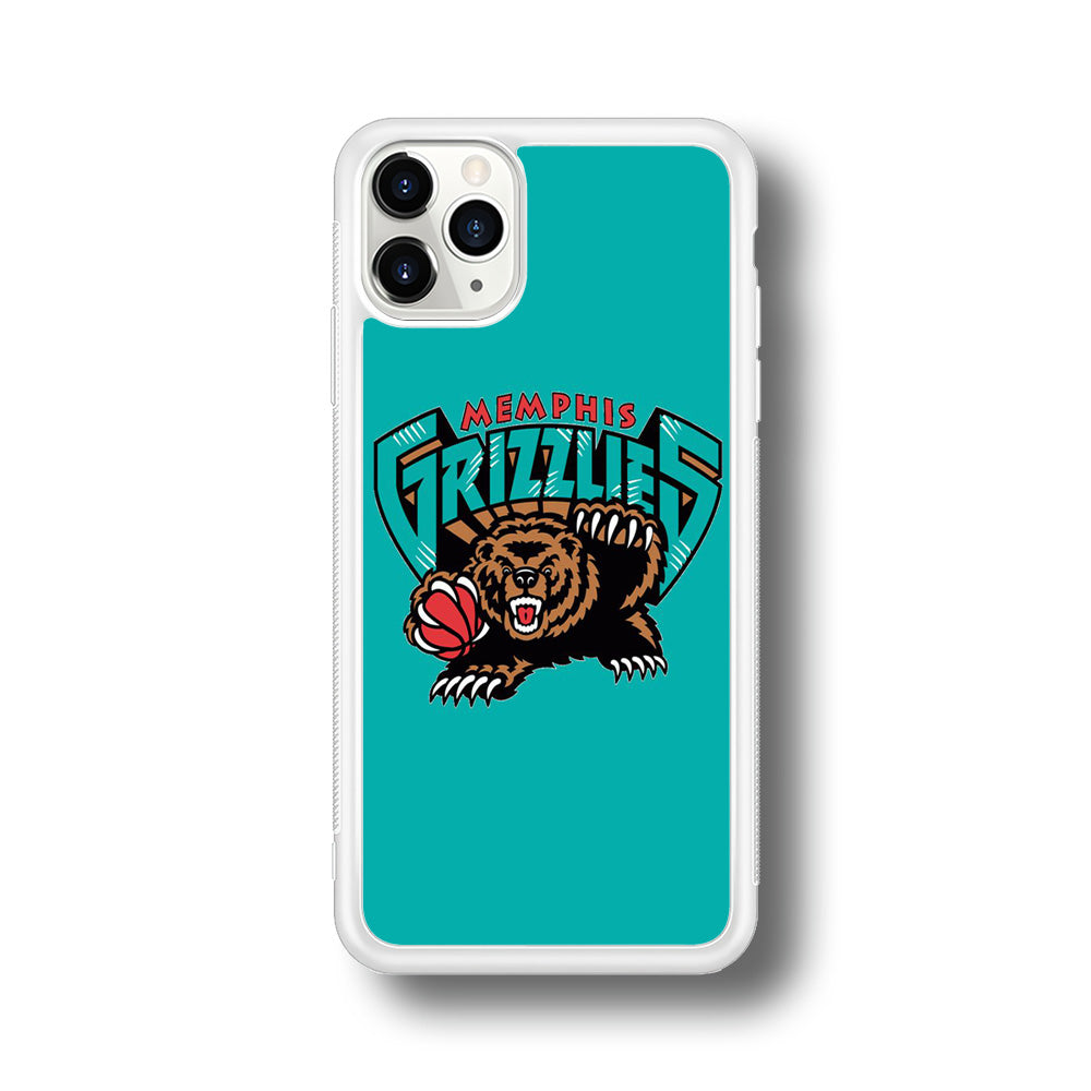 NBA Memphis Grizzlies Basketball 002 iPhone 11 Pro Max Case-Phone Case-Rubber White (2D Case)-Altracase